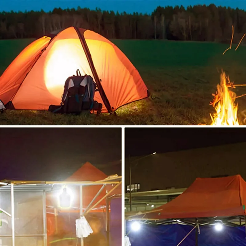 

ABJO-Rechargeable Bulb Portable Camping Light Bulb Emergency Lighting Flashlight Lights Outdoor Hanging Tent Light