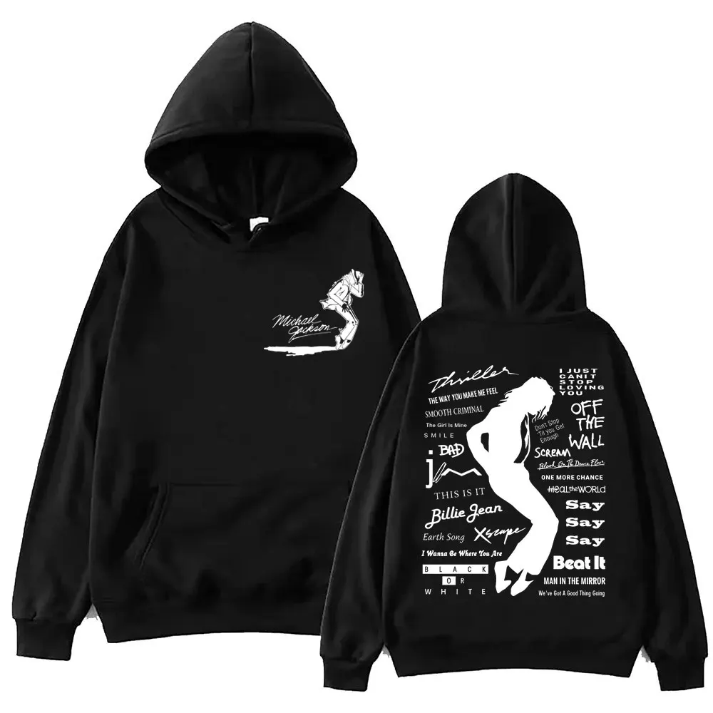 90's Singer Michael Jackson Merch Hoodie Men Women Clothing Rock Punk Hooded Sweatshirt High Quality Fashion Oversized Pullovers