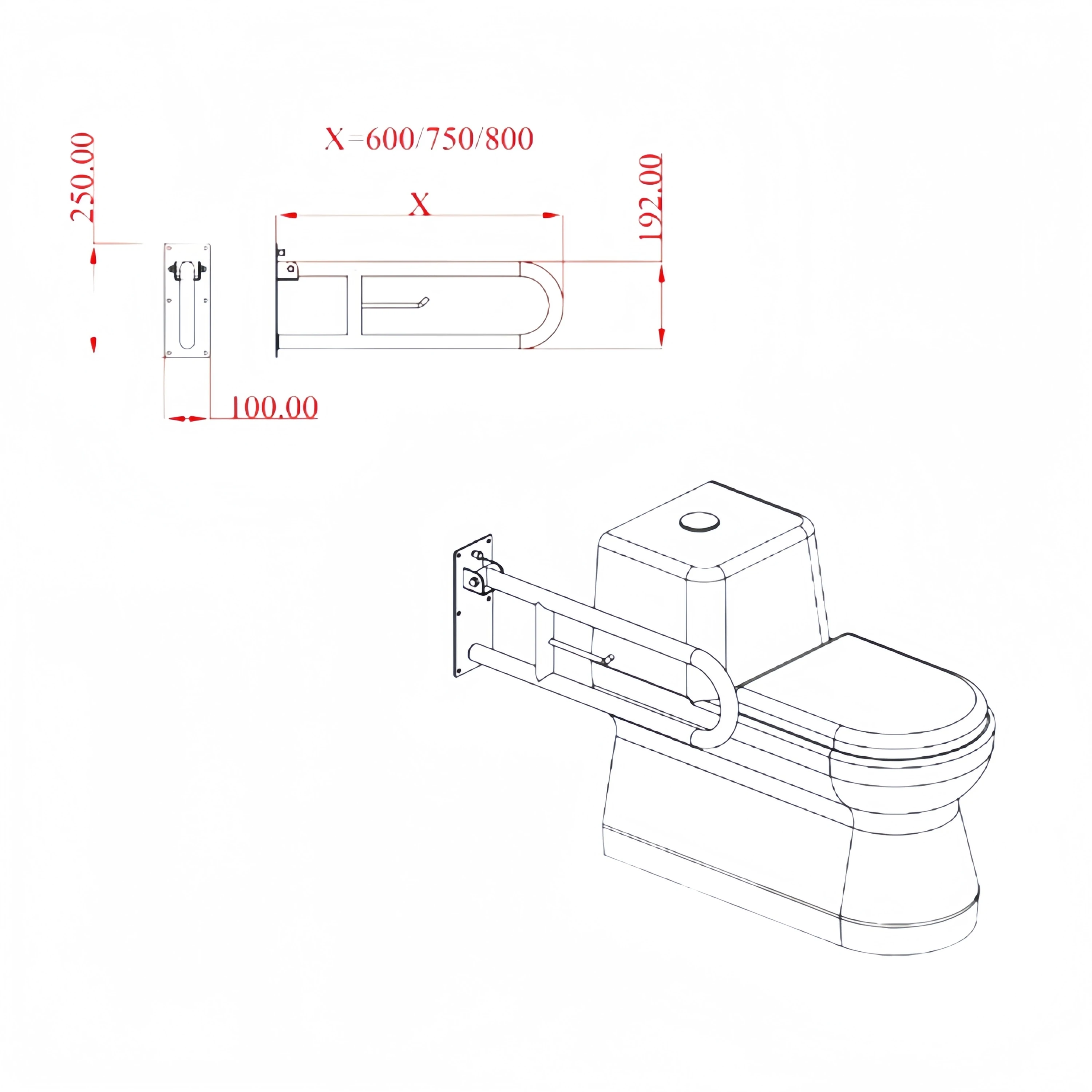 كبار المعاقين اكسسوارات السلامة طوي خالية من العوائق المنقولة مسند الذراع الأعلى مقبض إمساك درابزين الحمام قضيب تعليق المناشف أخرى #6