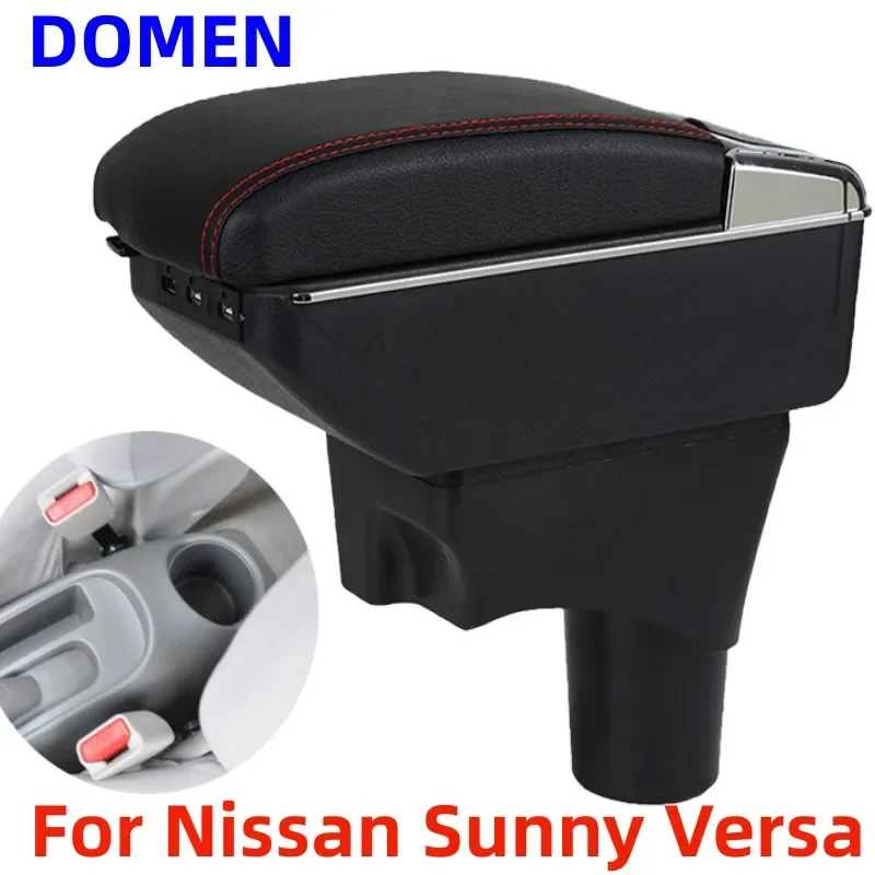 

For Nissan Sunny Versa armrest box Original dedicated central armrest box modification accessories Dual Layer USB Charging