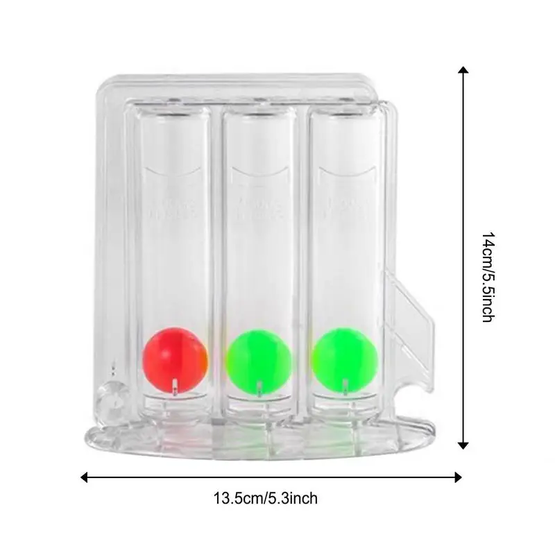 3 Balls Breathing Trainer Lung Function Improvement Trainer Respiratory Spirometry Breath Exerciser Rehabilitation Trainer