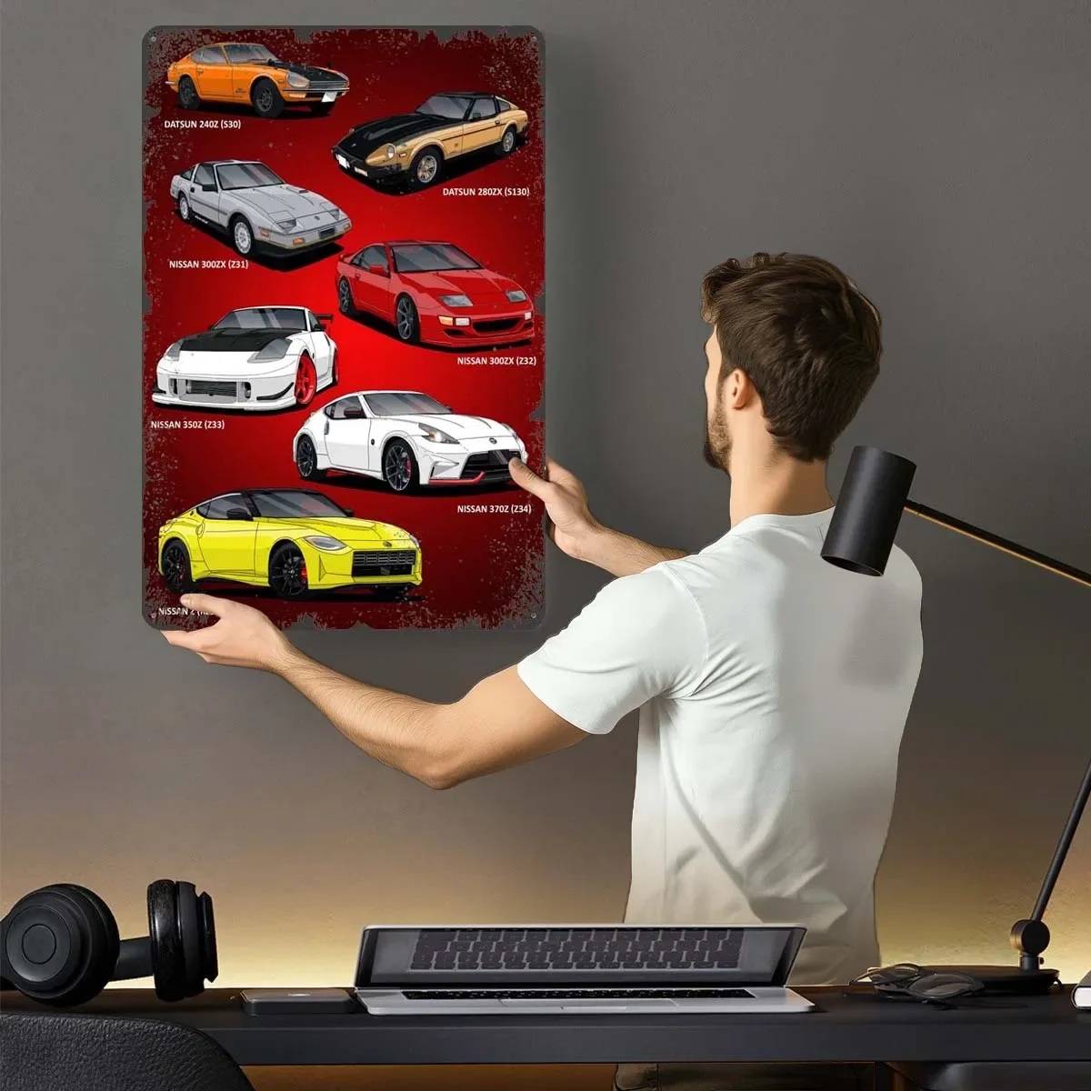 NISSAN Z Cars Family Metal Sign Cars Poster Bedroom Decoration Living Room Retro Tinplate Signs for Garage Wall Art Decoration