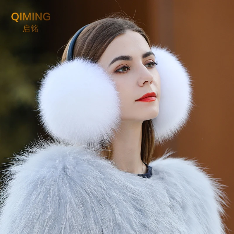 Keep Warm Plush Fox Fur Earmuffs Men Women Winter Ear Muff Ear Warmer Headband Muffs For Ear Protection Antifreeze Cold Proof 