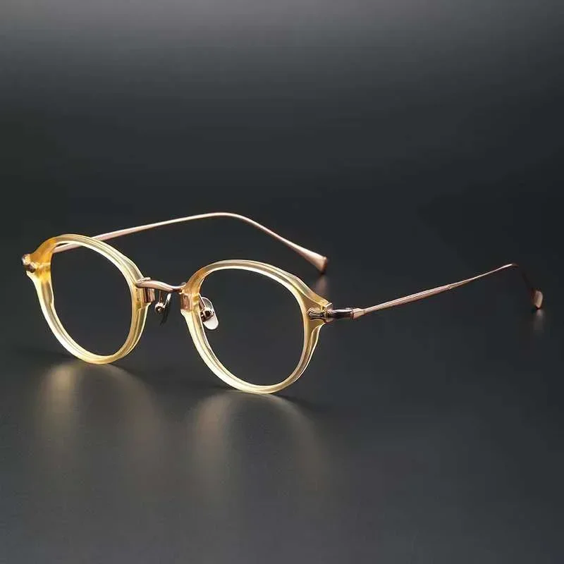 

Vintage Small Round Reading Titanium KMN182 Japanese Handmade Lightweight Women Glasses For Men's Prescription Eyewear Frames