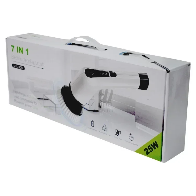 

%a For 7 In 1 Electric Cleaning Turbo Scrub Brush Wireless Window Wall Cleaner Adjustable Cleaning Brush Bathroom Kitchen Clea