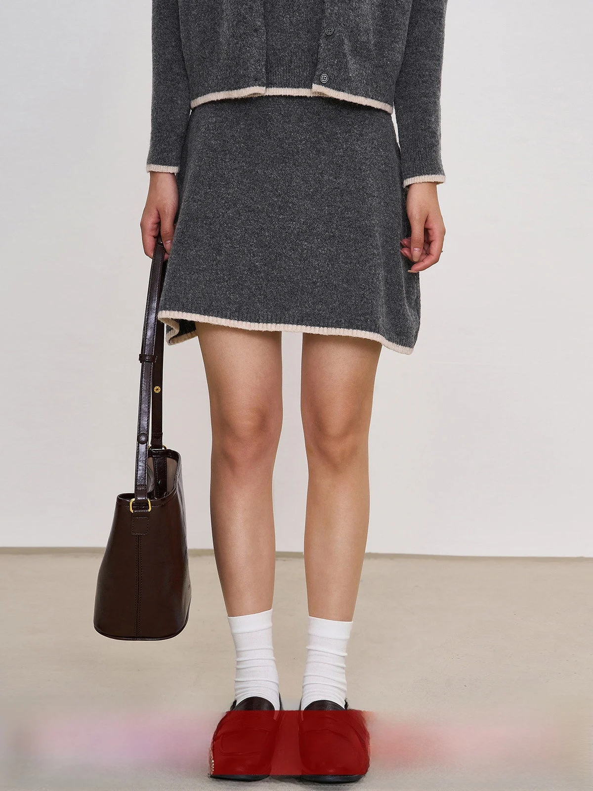 

Юбка MoZa в корейском стиле с высокой талией, прямая, А-силуэт, женская, свободная, стройнящая, осенняя новинка, повседневная, для офиса