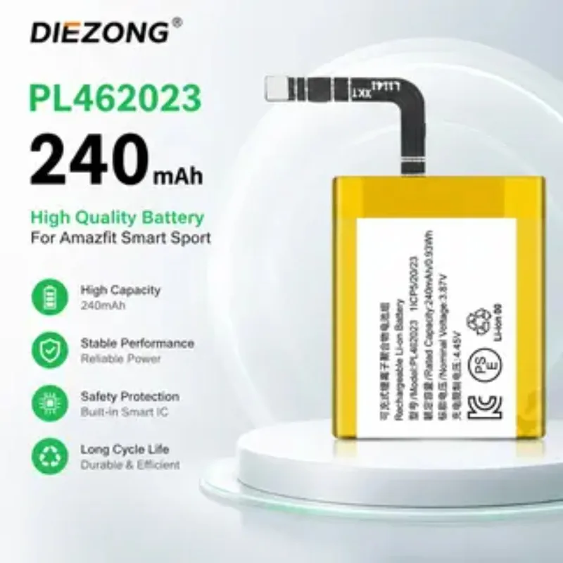 High‑quality Brand-New 240mAh PL462023 Polymer Li-Ion Battery Cell for Amazfit Gts 3 A2035 Smart Sports Watch