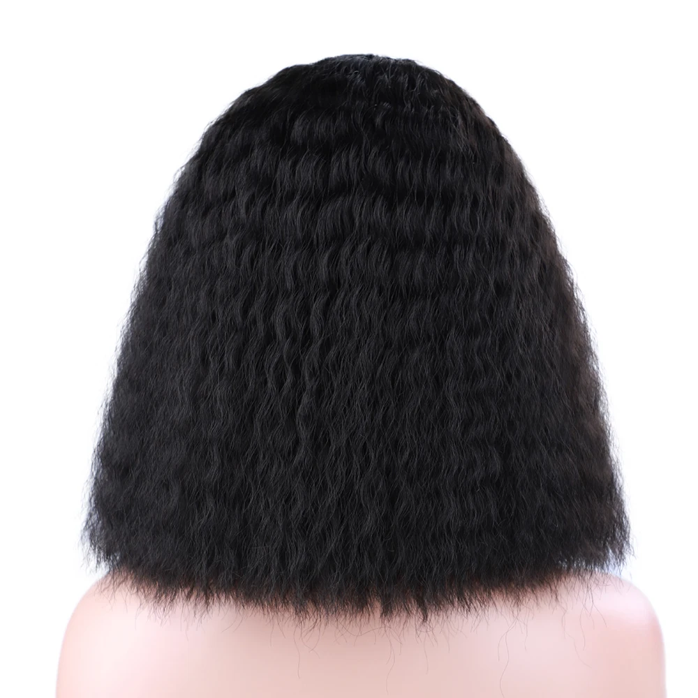 Kurze afro verworrene lockige synthetische Perücke High Puff synthetische Haar Perücke Afro-Stil Perücke für Frauen kurze geschwollene verworrene lockige synthetische Perücke