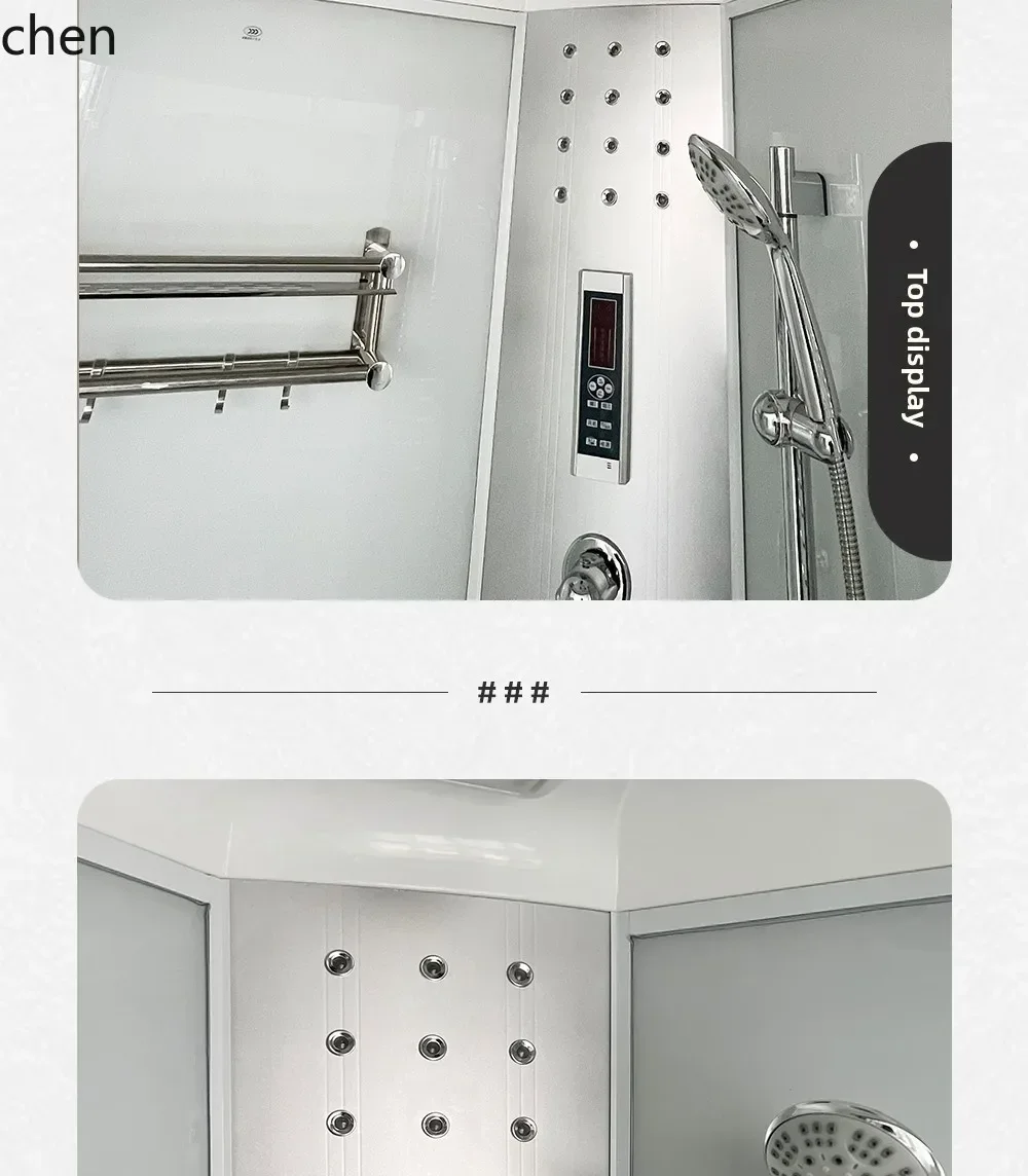DSA -- fan integrated closed integral shower room free of waterproof glass partition