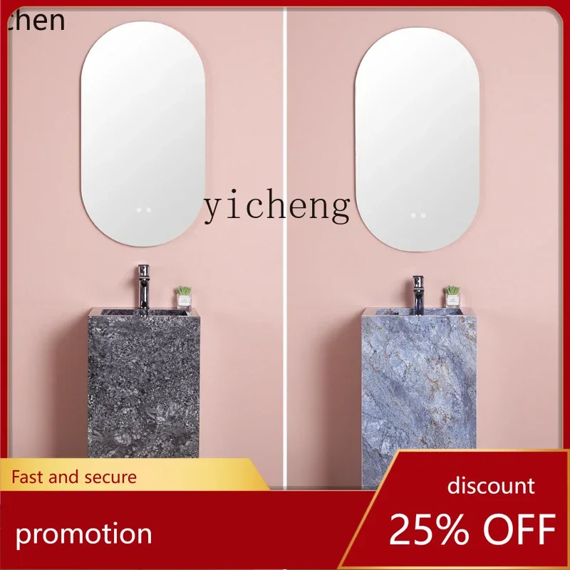 

HT каменная плита колонна раковина встроенная колонна умывальник напольный умывальник