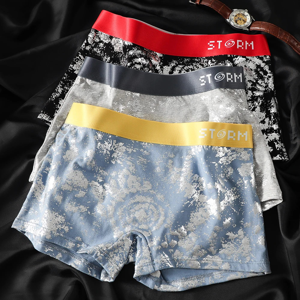 

3PCS/Pack Fashion Shining Print Cotton Women's Panties Breathable Hygroscopic Lingerie Comfortable Soft Croth Safety Underwear