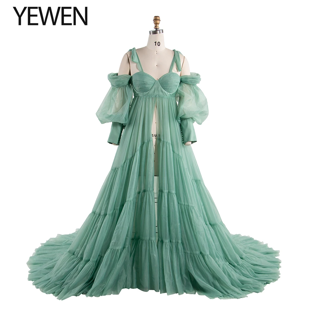 Custom Color Tie Shoulder Photography and Maternity Dresses Photography Shooting Dress for Pregnant Women for Photo Shoot YEWEN