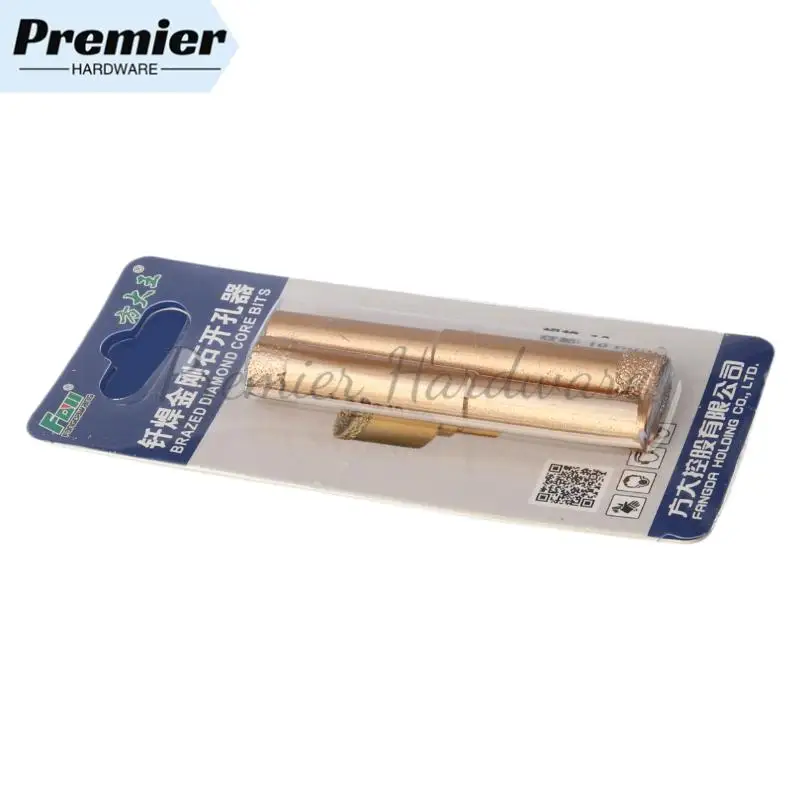 1 Buah Mata Bor Berlian Emas 10mm, Mata Bor Lubang untuk Kaca, Granit, Pemotong, Pembuka untuk Marmer, Granit, Keramik, Pemotong Ubin Kaca