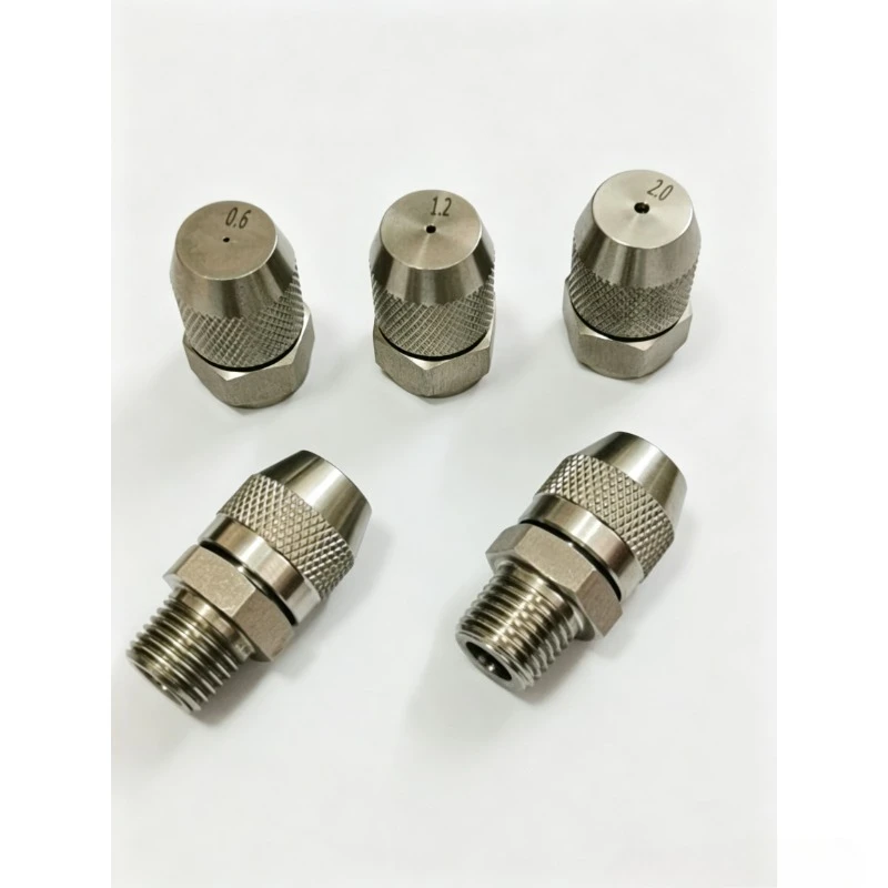 0.4-2.0mm Misting Nozzles Adjustable Atomization Sprayer  1/4'' Stainless Steel Adapter Garden Irrigation Cooling Watering