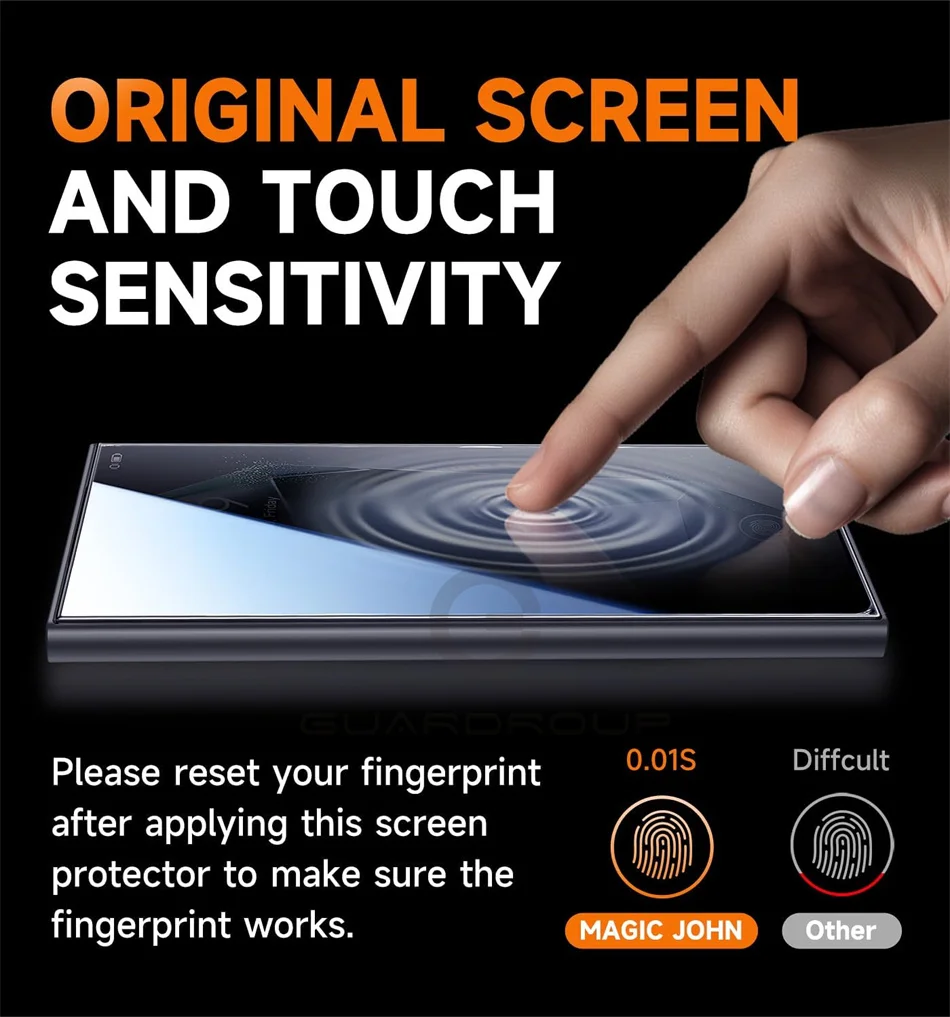 Premium Screen Protector For Samsung Galxy S24 Ultra S23 S22 Plus Tempered Glass Full Cover Easy Install Auto-Dust Removal Kit