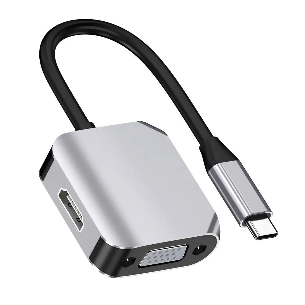 USB3.1 Type-C to HDMI VGA Adapter 4K@30Hz 1080P VGA 100W PD Charging  Thunderbolt 3 Compatible for Laptop Phone Projector