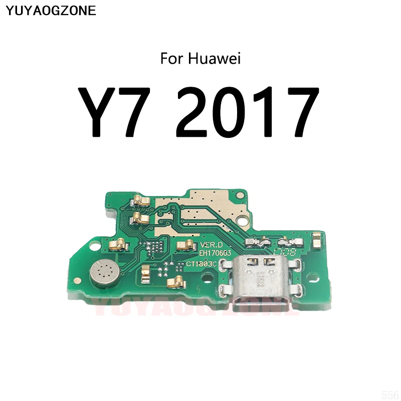 USB Charge Dock Port Socket Jack Connector Flex Cable For Huawei Y7 2017 Y9 Prime Pro 2019 2018 Y7A 2020 Charging Board Module