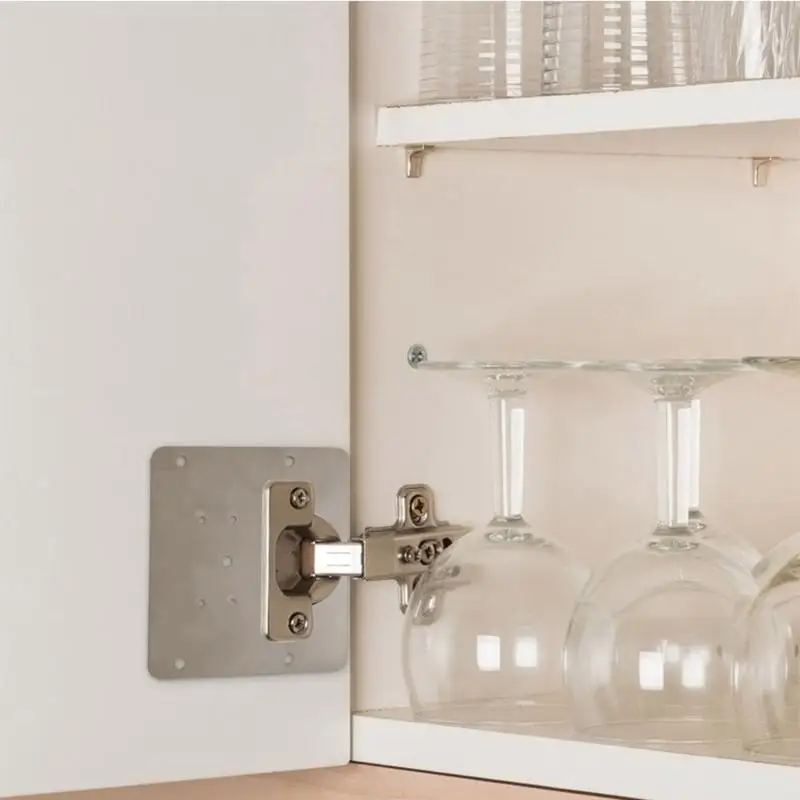 

652F Hinge Repair Plate Kitchen Hinge Repair Plates Hinge Repair for Cabinet Doors Stainless Steel Metal Hinge Repair