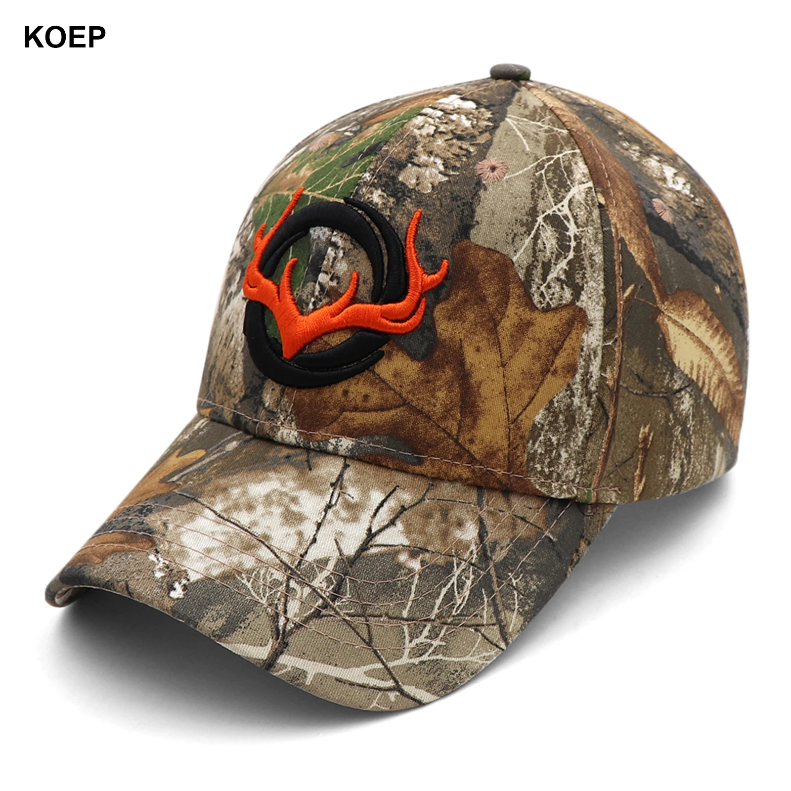 KOEP New Camo Baseball Cap Fishing Caps Men Outdoor Hunting Camouflage Jungle Hat 3D Deer Embroidery