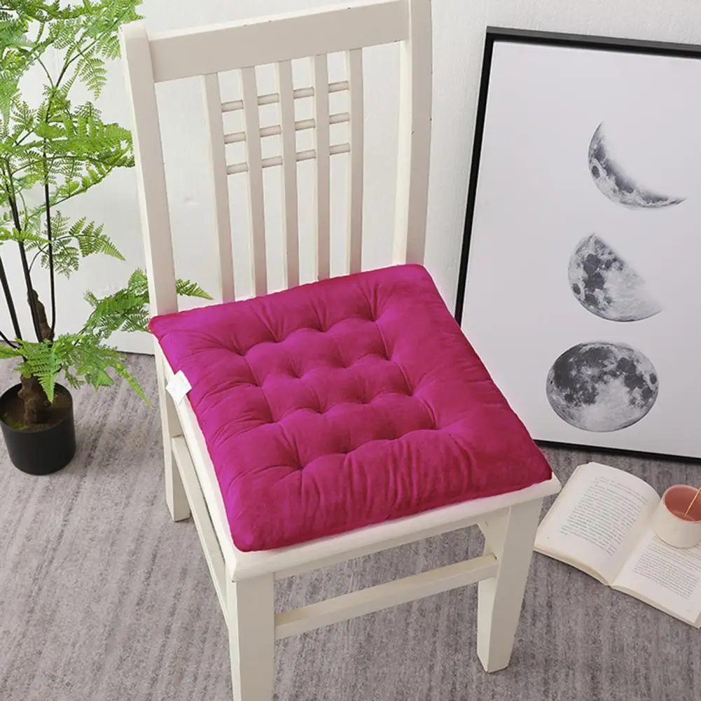 Seat Cushion for Long Sitting Chair Pad Comfortable Square Chair Cushion with Seat Cushion Straps Strong Resilience Office Seat