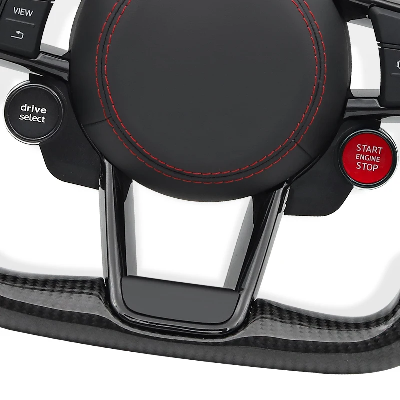 Kierownica karbonowa 2 przyciski START STOP silnika do Audi A3 A4 A5 A6 A7 A8 S3 S4 S5 S6 S7 S8 Q3 Q5 Q7 Q8 R8 RS RS3 RS4 RS5 RS6