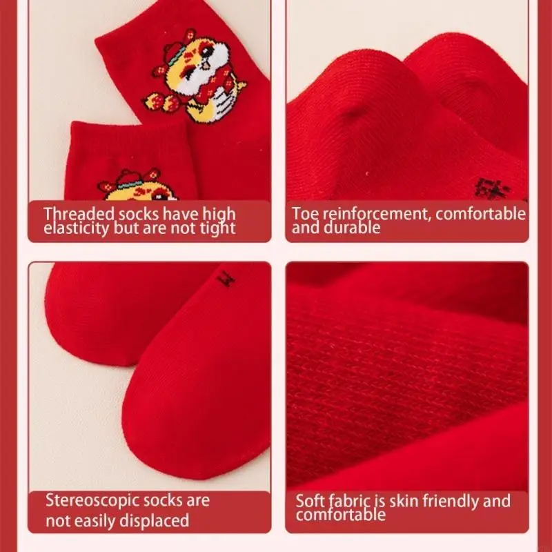 97BE جوارب عيد الميلاد تحت عنوان القطن ملابس الشتاء جوارب الأطفال متعددة الحجم للأطفال
