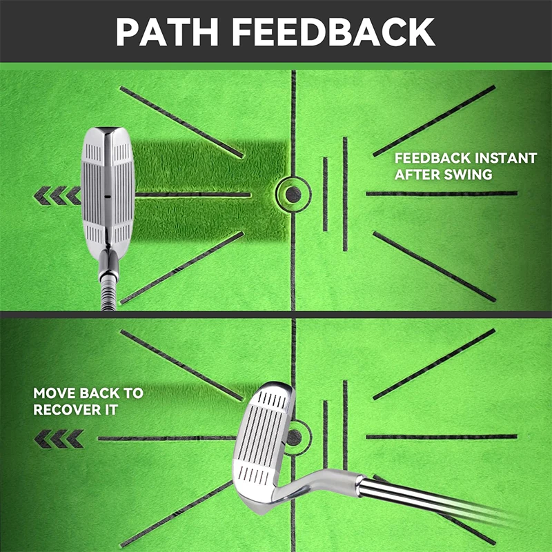Golf Bater Mat para a prática de golfe, Training Mat para Swing Path Feedback Detecção Batting, extra substituível, 16 \