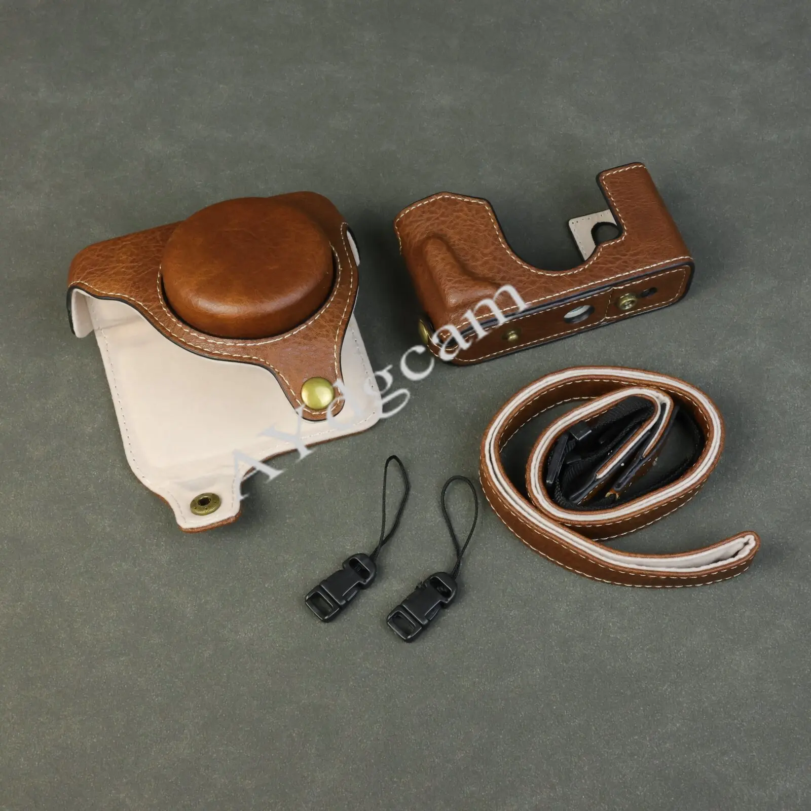 Роскошный чехол для камеры из искусственной кожи, чехол для всего тела для FujiFilm X-Half X, полуоткрытый аккумулятор