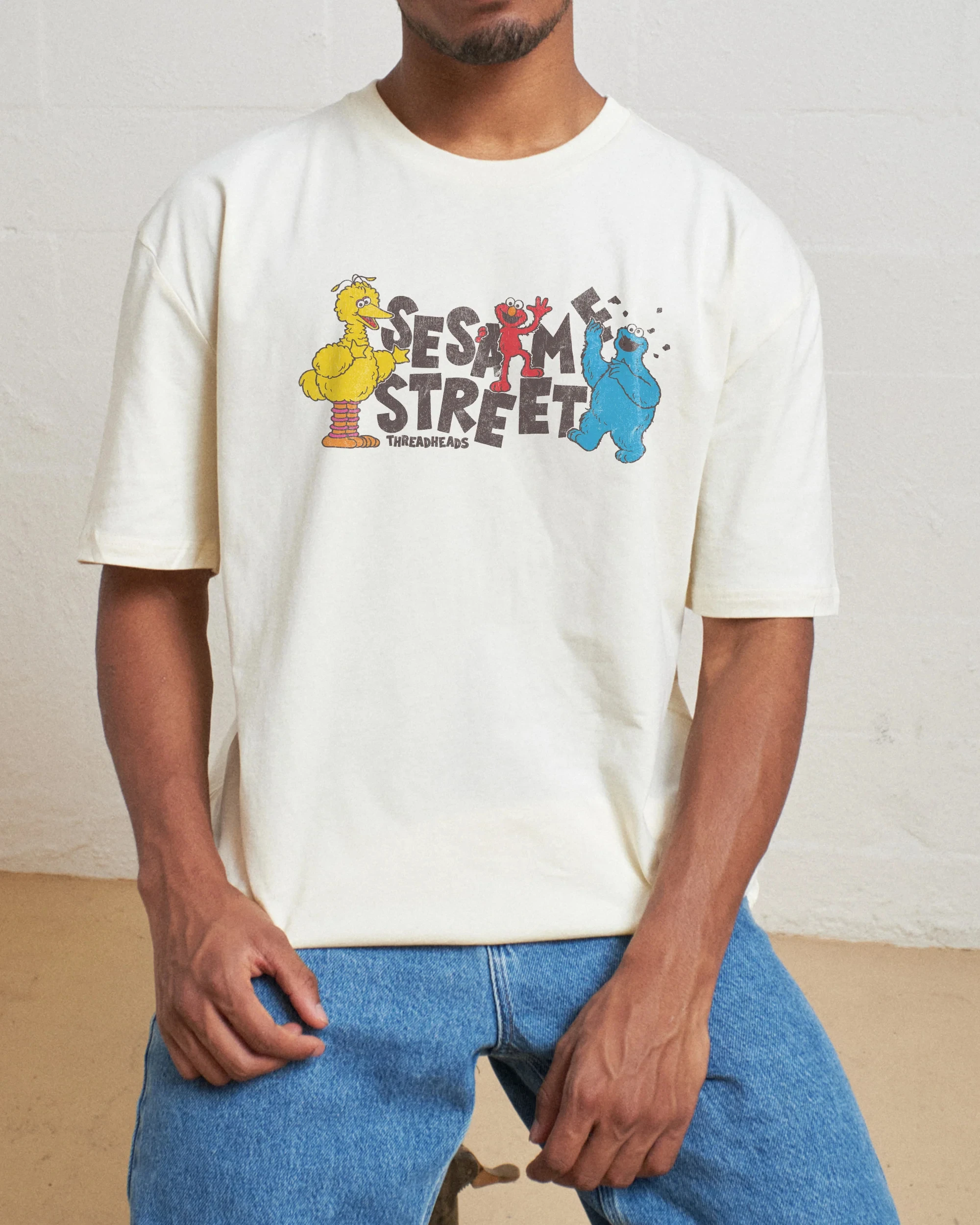 Sesame Street Basketball Team T-Shirt Retro Cartoon Graphic Tee Big Bird Elmo Cookie Monster Vintage Print Shirt Muppet Fan Gift
