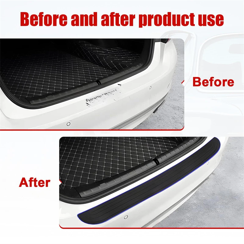 Universal Trunk Rear Guard Plate Bumper Protector Trim Anti-Kicked Scratch Protection Rubber Anti-Scratch Strip Car Accessories