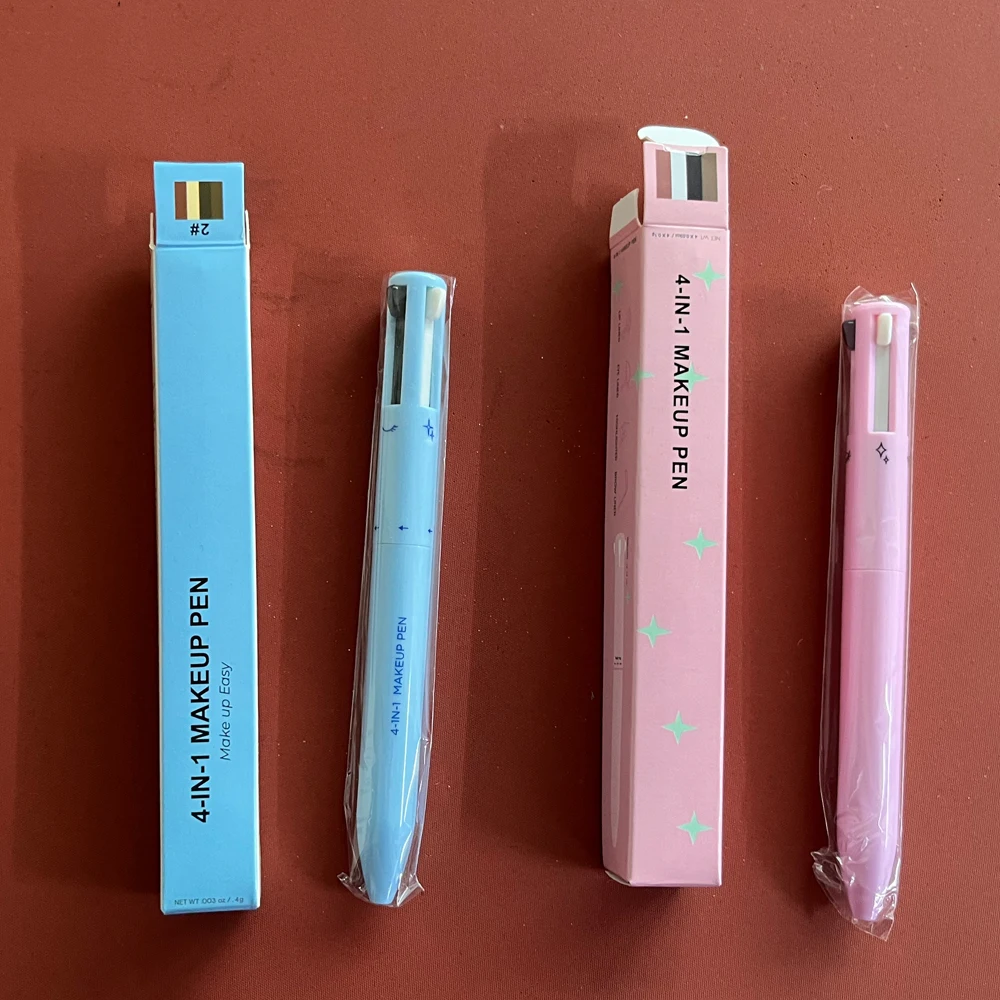 1 pièces 4 en 1 résistant à la sueur longue durée crayon à sourcils dessin sourcils étanche facile couleur stylo à sourcils maquillage stylo cosmétique
