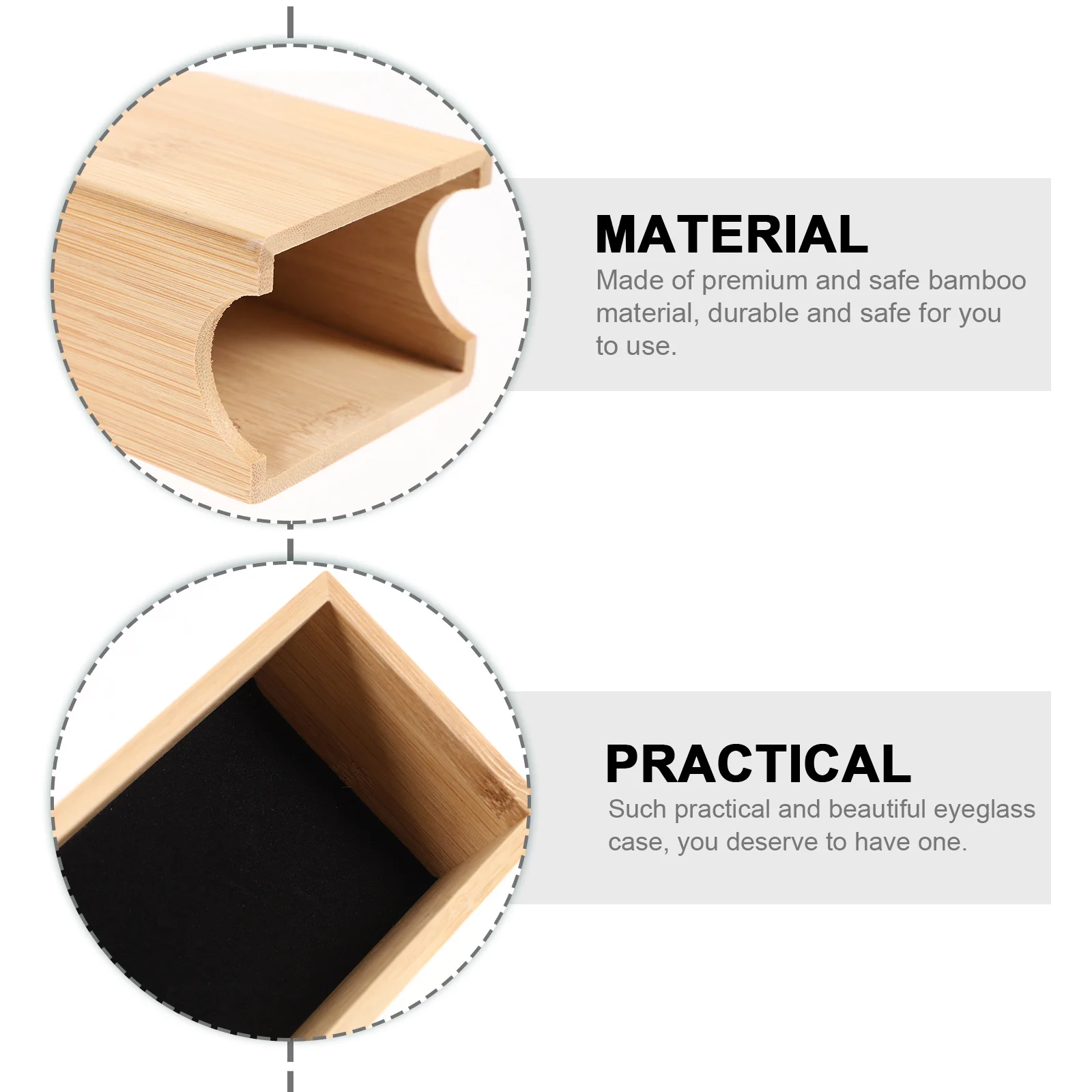 

1pc Bamboo Sunglasses Case Travel Storage Box For Eyeglasses Sunglasses Container Organizer Holder Spectacles Storage Case