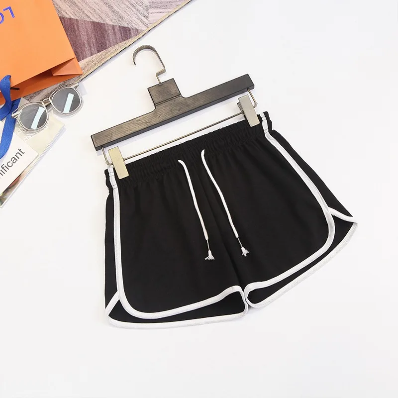 Women Yoga Shorts Summer Outer Wear High-waist Casual Loose Straight Pants Lady Stylish Thin Wide Leg Gym Short Pants Female