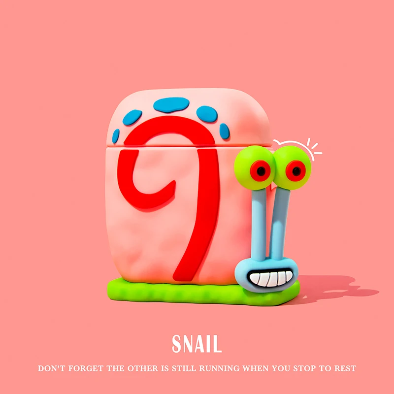 حقيبة سماعة الاذن ل AirPods برو لطيف الكرتون مضحك القواقع سماعة حالات ل AirPods 1 2 3 سماعة لينة سيليكون غطاء وقائي