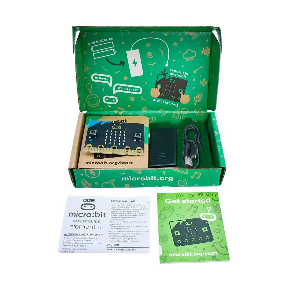 Oryginalna płytka rozwojowa BBC Micro Bit V2 Micro:Bit Go Kit i etui oraz uchwyt na baterie dla dzieci edukacja STEM programowanie w Pythonie