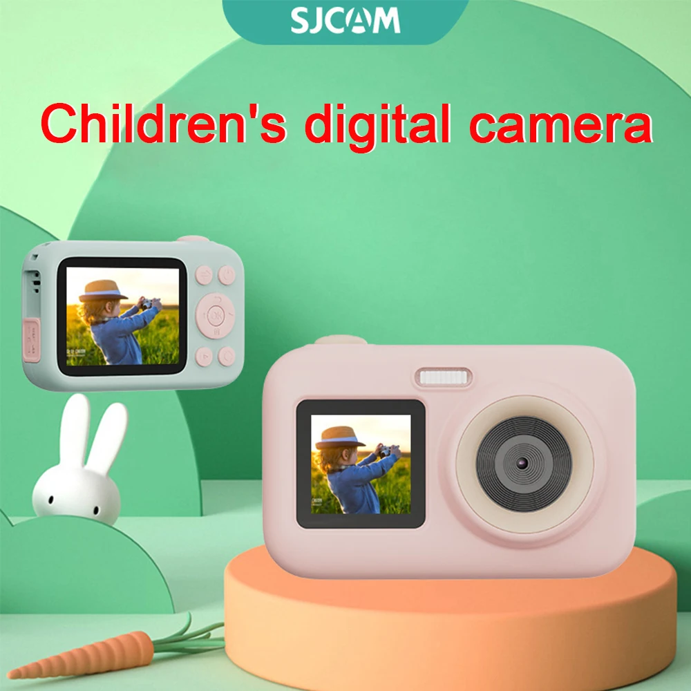 

SJCAM FunCam+ 1080P Kids Digital Camera 12MP HD Children Video Camera 2.4-inch LCD Screen Dual Lenses for Childeren Age 3-12
