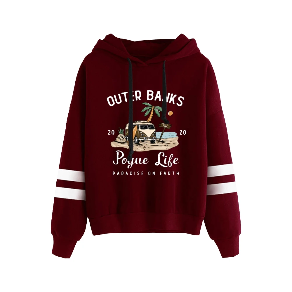 Outer Banks-Sweat-shirt sans poche Pogue Life Merch pour hommes et femmes, sweat à capuche à manches parallèles, série TV, vêtements de mode, unisexe