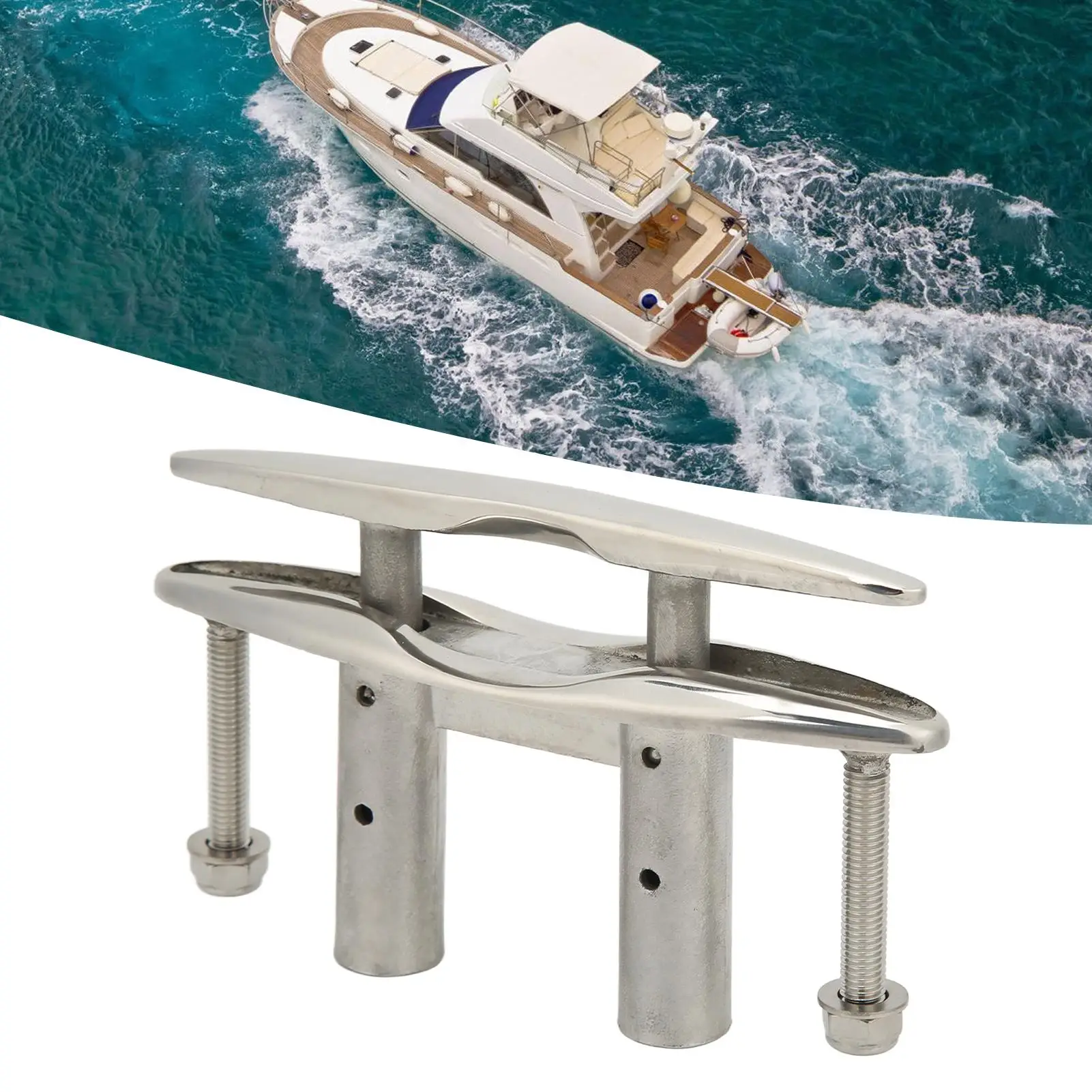 Pull Up Cleat para Dock Marinha, Alta Precisão, Heavy Duty, Rustproof, Alta Dureza, 6 "com Knuts para Yacht