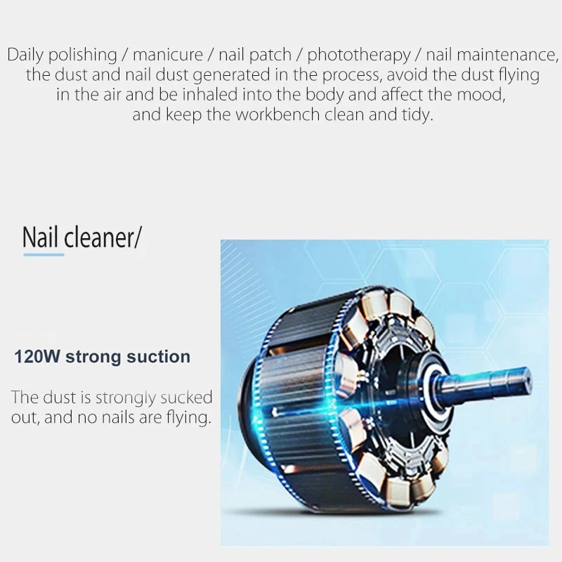 LINMANDA Nail Dust Collector Manicure Machine Low Noisy Nail Dust Vacuum Cleaner With Filters Extractor Fan For Manicure