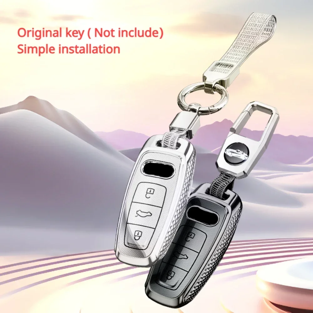 

Car Smart Key Case Cover Keychain Protection Shell Holder For Audi A6 A7 A8 E-tron RS 4 RS 5 RS 6 RS 7 Q5 Q7 Q8 C8 D5 keychain