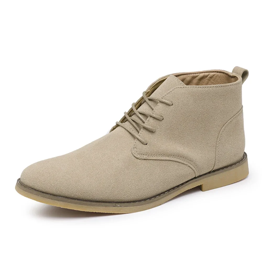 Britische Braune Chelsea-Stiefel für Herren, Hochgeschnittene Anzugschuhe, Bequeme Spitze Herren-Stiefeletten, Schnürstiefel für Männer – Detail 3