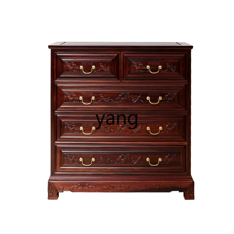 

LTT mahogany chest of drawers solid wood locker bedroom storage cabinet chest of drawers multi-functional side cabinet