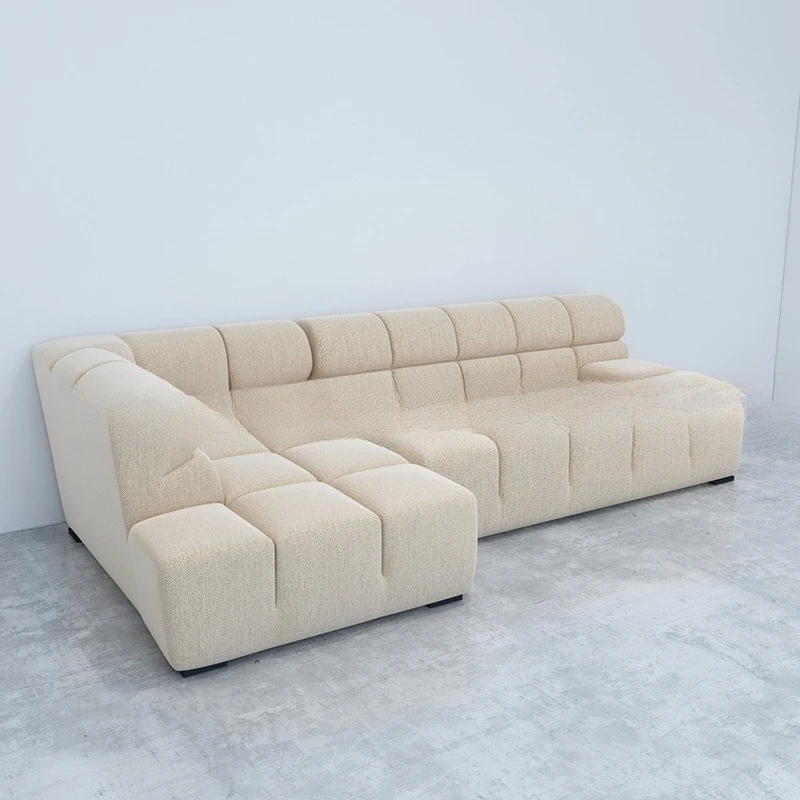 Living room modern light luxury sofa large flat fabric corner sofa