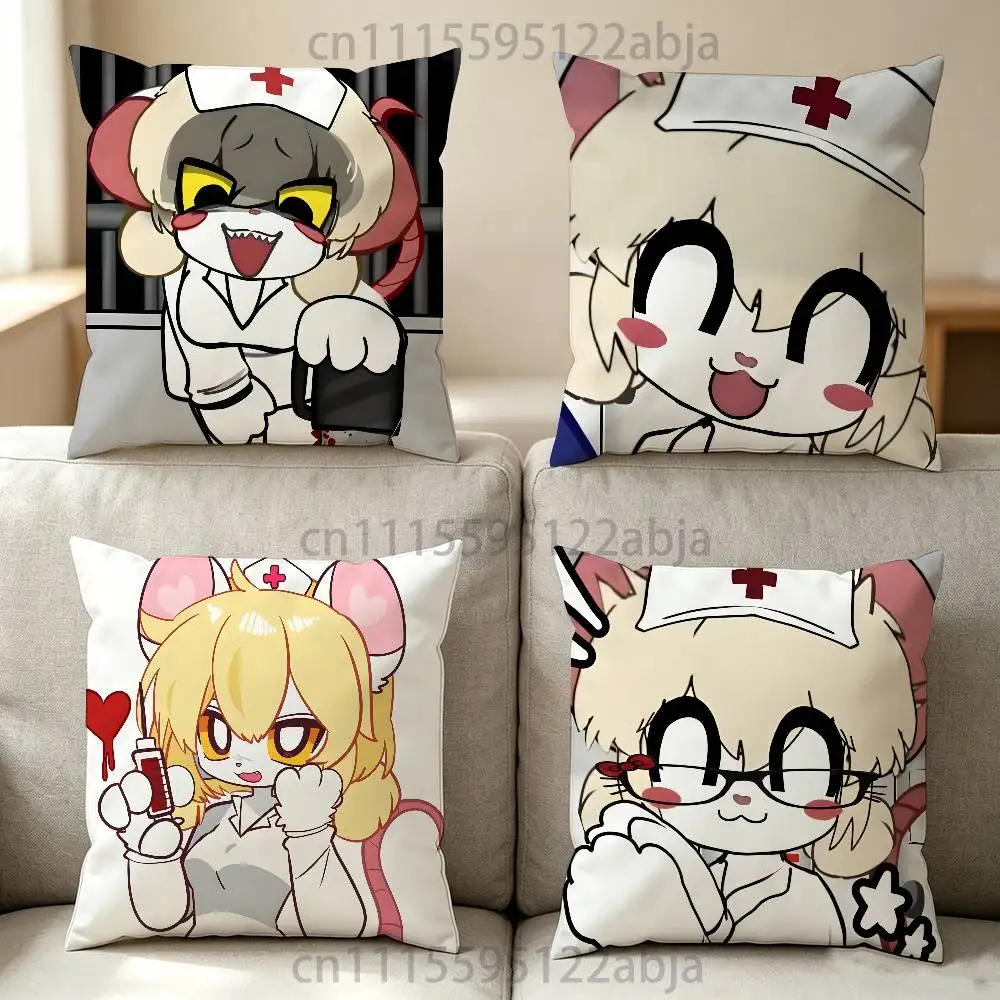 L-Lorna Terrible Mouse Throw Pillow Case Decoration Bed Custom Square Pillowcase Pad Cover