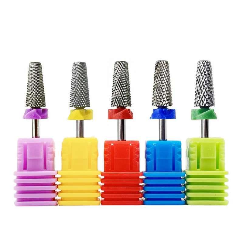 1 Stück 5-in-1-Nagelbohrer aus Wolframkarbid – 2,35 mm Schaft, multifunktionales Werkzeug zum Entfernen von Gel und zum Maniküre-Feilen
