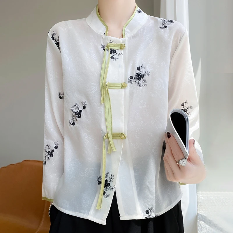 

2025 new Chinese style Jacquard Tang suit jacket literary retro Zen dress elegant casual daily temperament coat