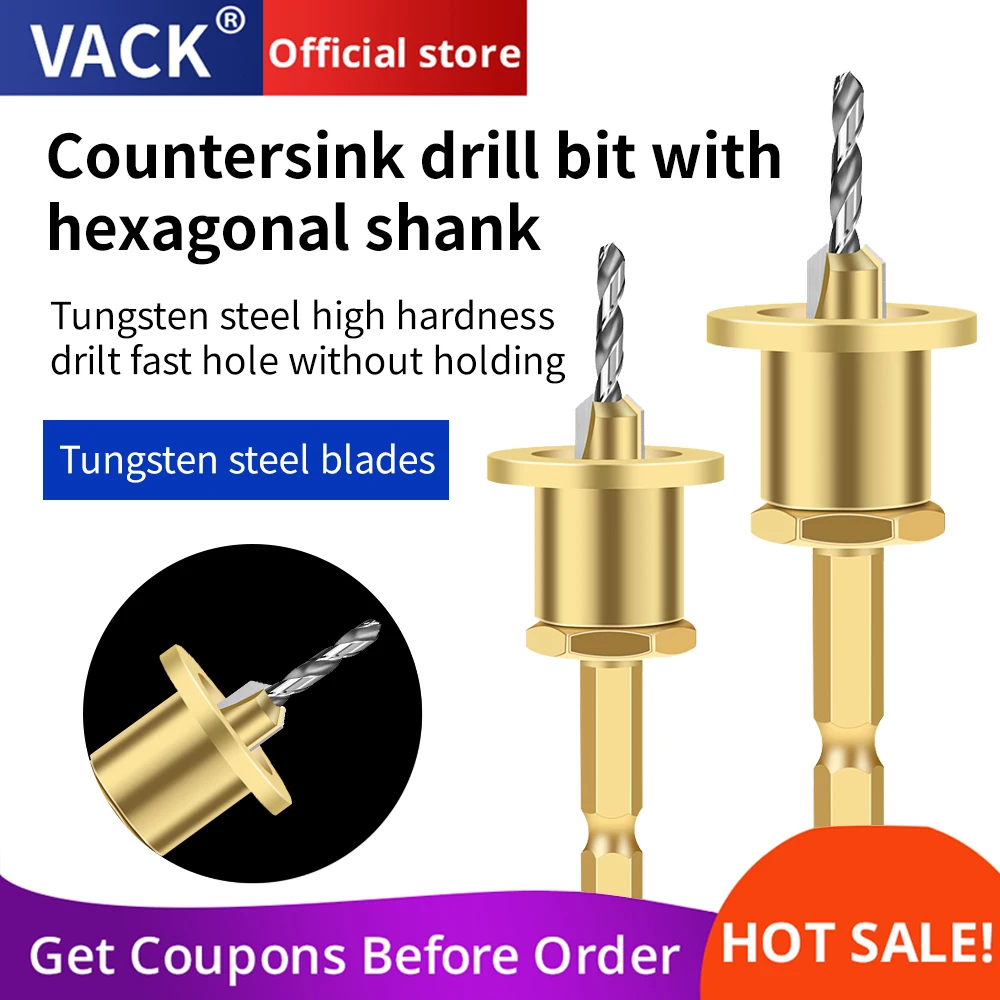 1/4 조정 가능한 육각 핸들 목재 밀링 커터, 목공 도구, 카운터 싱크 드릴 라우터 비트, 설치 제한 구멍