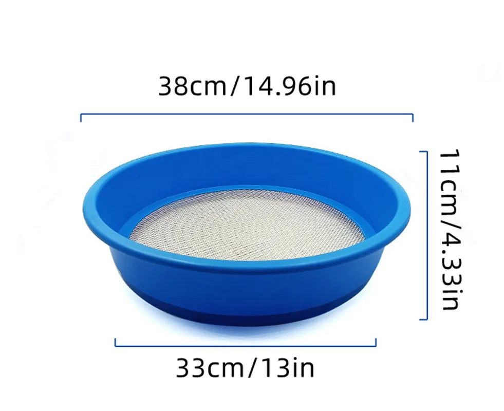 2/3/4mm Fishing Bait Riddle 38cm diameter Iron Fishing Bait Sieve Fishing Gear Supplies for Medium Small Bait Riddle