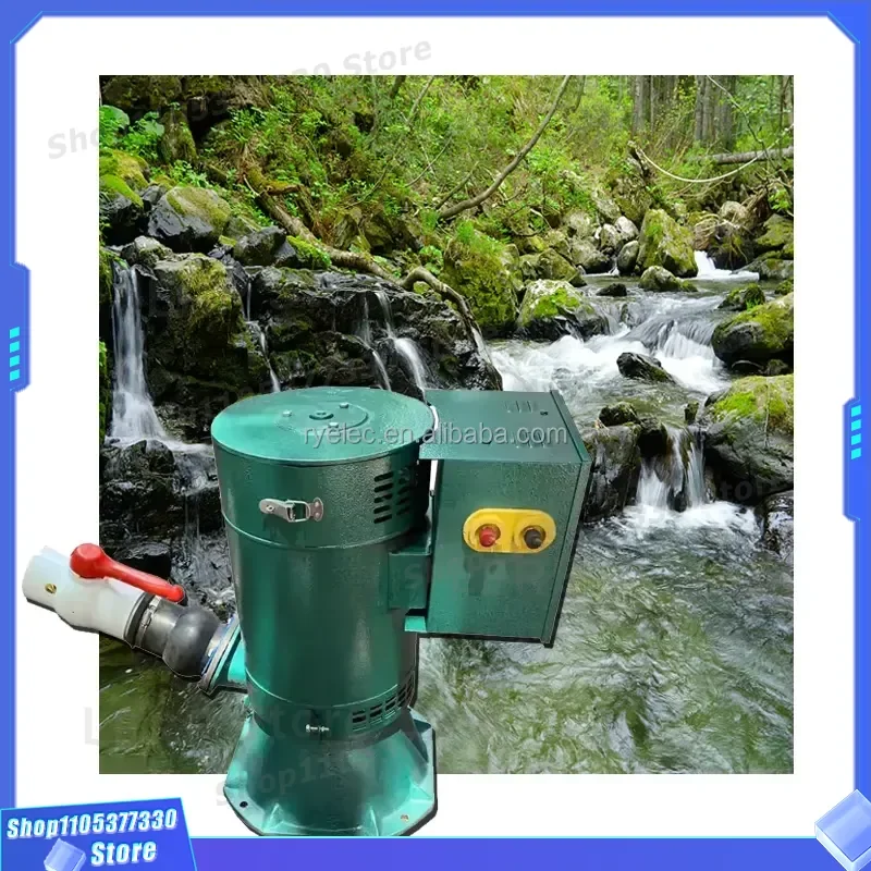 800W Micro Hydro Turbine Generator Portable Water Power Plant for Home Off Grid System Renewable Energy Device Low Head