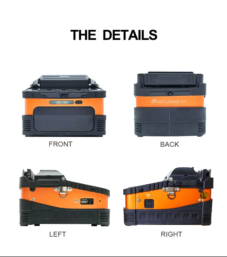 جهاز ربط الألياف الضوئية المحمول Hnpon A6 مع 6 محركات لحام أوتوماتيكي #5